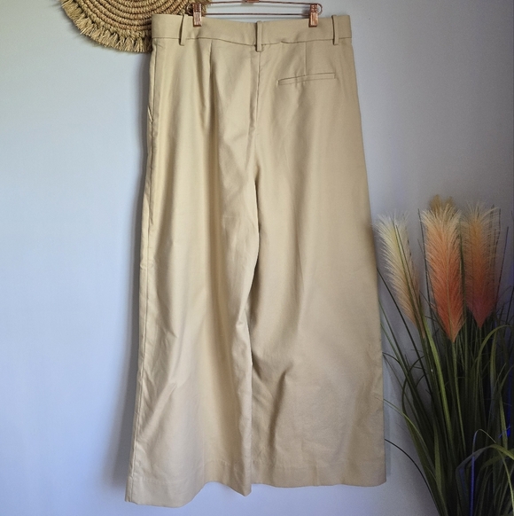 Banana Republic, New Cruise Wide-Leg Pants Maverick Tan Womens Size 14 Short - Picture 7 of 13
